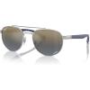 image:imageRayBan Unisex Rb3736ch Chromance Round SunglassesSilverBlue Mirrored Gold Gradient Polarized