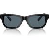 image:imageRayBan Mens RB2283 Mr BuRBank Rectangular SunglassesBlackBlue