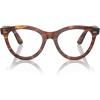 image:imageRayBan Rx2241v Wayfarer Way Round Prescription Eyewear FramesStriped HavanaDemo Lens