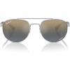 Silver/Blue Mirrored Gold Gradient Polarized