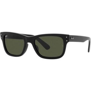 image:imageRayBan Mens RB2283 Mr BuRBank Rectangular SunglassesBlackGreen