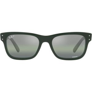 image:imageRayBan Mens RB2283 Mr BuRBank Rectangular SunglassesGreenDark Green Gradient Mirrored Polarized