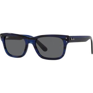 image:imageRayBan Mens RB2283 Mr BuRBank Rectangular SunglassesStriped BlueDark Grey