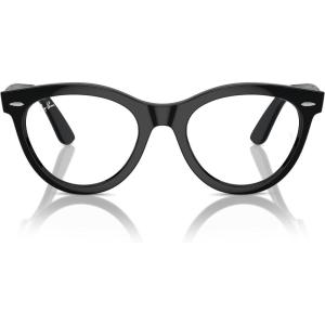 image:imageRayBan Rx2241v Wayfarer Way Round Prescription Eyewear FramesBlackDemo Lens