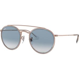 image:imageRayBan Unisex Rb3647n Double Bridge Round SunglassesCopperClear Gradient Blue