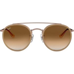 image:imageRayBan Unisex Rb3647n Double Bridge Round SunglassesCopperClear Gradient Brown