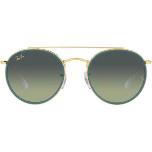 image:imageRayBan Unisex Rb3647n Double Bridge Round SunglassesLegend GoldGreen Vintage