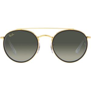 image:imageRayBan Unisex Rb3647n Double Bridge Round SunglassesLegend GoldGrey Gradient
