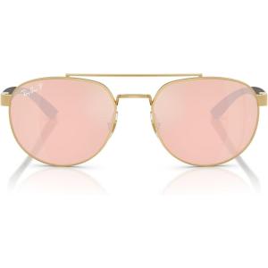 image:imageRayBan Unisex Rb3736ch Chromance Round SunglassesGoldOrange Mir Pink Polarized