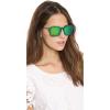 image:imageRayBan RB4187 Chris Square SunglassesFlock GreenGreen Mirror Green
