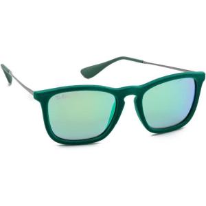 image:imageRayBan RB4187 Chris Square SunglassesFlock GreenGreen Mirror Green