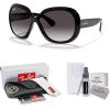 image:imageRayBan Jackie ohh ii RB4098 Cateye Sunglasses for Women BUNDLE with ACCESSORY EYEWEAR KITBlack  Grey Gradient
