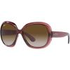 image:imageRayBan Jackie ohh ii RB4098 Cateye Sunglasses for Women BUNDLE with ACCESSORY EYEWEAR KITTransparent Dark BrownGrey Gradient Brown Polarized