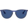 image:imageRayBan Junior Kids RJ9060s Erika Round SunglassesRubber Transparent BlueDark Blue