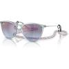 image:imageRayBan Junior Kids RJ9060s Erika Round SunglassesTransparent BlueBlue Gradient Grey Mirrored Rose