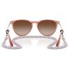 image:imageRayBan Junior Kids RJ9060s Erika Round SunglassesTransparent RedBrown Gradient Mirrored Red