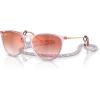 image:imageRayBan Junior Kids RJ9060s Erika Round SunglassesTransparent VioletClear Gradient Red Mirrored Red