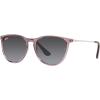 image:imageRayBan Junior Kids RJ9060s Erika Round SunglassesTransparent VioletGrey Gradient