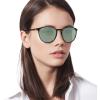 image:imageRayBan RB3539 Erika Metal Polarized Round SunglassesBlackEvolve Photochromic Green to Blue