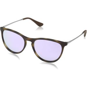 image:imageRayBan Junior Kids RJ9060s Erika Round SunglassesHavana RubberGreen Mirrored Lilac