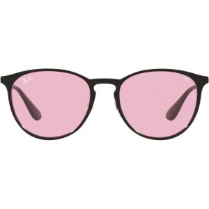 image:imageRayBan RB3539 Erika Metal Polarized Round SunglassesBlackEvolve Photochromic Pink to Blue