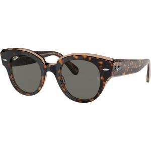 image:imageRayBan womens Rb2192 Roundabout Round SunglassesHavana on Transparent BrownDark Grey