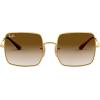 image:imageRayBan Womens Rb1971 Square Square SunglassesGoldClear Gradient Brown