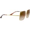 image:imageRayBan Womens Rb1971 Square Square SunglassesGoldClear Gradient Brown