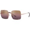 image:imageRayBan Womens Rb1971 Square Square SunglassesRose GoldRed Mirrored Polarized