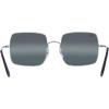 image:imageRayBan Womens Rb1971 Square Square SunglassesSilverBlue Mirrored Polarized