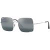 image:imageRayBan Womens Rb1971 Square Square SunglassesSilverBlue Mirrored Polarized