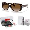 image:imageRayBan Womens Rb4101 Jackie Ohh Butterfly SunglassesLight HavanaBrown Gradient Polarized