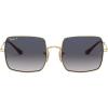 image:imageRayBan Womens Rb1971 Square Square SunglassesGoldBlue Gradient Grey Polarized