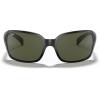 image:imageRayBan Womens Rb4068 Square SunglassesBlack FrameGreen G15xlt Lens