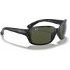image:imageRayBan Womens Rb4068 Square SunglassesBlack FrameGreen G15xlt Lens