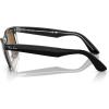 image:imageRayBan unisexadult Rb2140f Original Wayfarer Low Bridge Fit Square SunglassesBlack on TransparentBrown