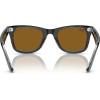 image:imageRayBan unisexadult Rb2140f Original Wayfarer Low Bridge Fit Square SunglassesBlack on TransparentBrown