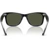 image:imageRayBan unisexadult Rb2140f Original Wayfarer Low Bridge Fit Square SunglassesBlack on TransparentGreen