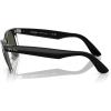 image:imageRayBan unisexadult Rb2140f Original Wayfarer Low Bridge Fit Square SunglassesBlack on TransparentGreen