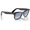 image:imageRayBan unisexadult Rb2140f Original Wayfarer Low Bridge Fit Square SunglassesBlackClear Gradient Blue
