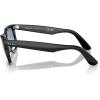 image:imageRayBan unisexadult Rb2140f Original Wayfarer Low Bridge Fit Square SunglassesBlackClear Gradient Blue