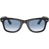 image:imageRayBan unisexadult Rb2140f Original Wayfarer Low Bridge Fit Square SunglassesBlackClear Gradient Blue