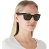 image:imageRayBan unisexadult Rb2140f Original Wayfarer Low Bridge Fit Square SunglassesBlackG15 Green