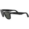 image:imageRayBan unisexadult Rb2140f Original Wayfarer Low Bridge Fit Square SunglassesBlackG15 Green Polarized
