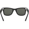 image:imageRayBan unisexadult Rb2140f Original Wayfarer Low Bridge Fit Square SunglassesBlackG15 Green Polarized