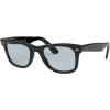 image:imageRayBan unisexadult Rb2140f Original Wayfarer Low Bridge Fit Square SunglassesBlackLight Grey