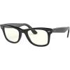 image:imageRayBan unisexadult Rb2140f Original Wayfarer Low Bridge Fit Square SunglassesBlackPolarized Grey