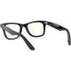 image:imageRayBan unisexadult Rb2140f Original Wayfarer Low Bridge Fit Square SunglassesBlackPolarized Grey