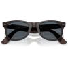image:imageRayBan unisexadult Rb2140f Original Wayfarer Low Bridge Fit Square SunglassesBrown on Transparent BlueBlue