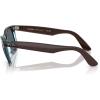 image:imageRayBan unisexadult Rb2140f Original Wayfarer Low Bridge Fit Square SunglassesBrown on Transparent BlueBlue